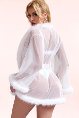 Betty White Faux Mink Retro Short Robe