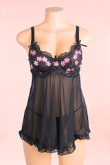 Lilian Plus Size Black Nightie Babydoll