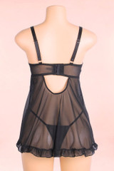 Lilian Plus Size Black Nightie Babydoll