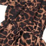 Zinnia Leopard Print Feather Long Robe