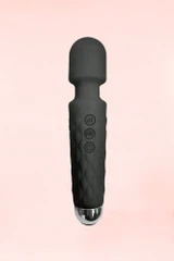 Black 8 inches wand vibrator.