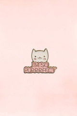 I’m so Purrfect Kawaii Cute Cat Enamel Pin Lapel Brooch