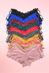 Lace Cheeky Panty with Cross Strappy Side