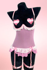 Linnie Cupless Pink Garter Nightwear