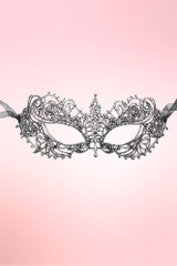 Natalie Silver Lace Mask.