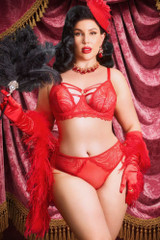Brandy Red Plus Size Lingerie Set.