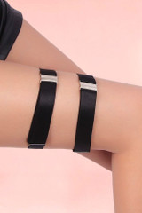 Black Elastic Thigh Garters