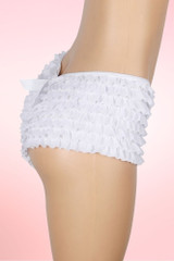 White Retro Rumba Ruffle Boyshort Panty