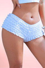 White Retro Rumba Ruffle Boyshort Panty