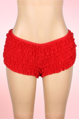 Red Retro Rumba Ruffle Boyshort Panty