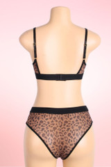 Zia Leopard Sheer Bra and Panty Set