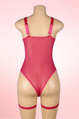 Willow Pink Garter Teddy Lingerie