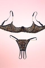 leopard bra and panty set.