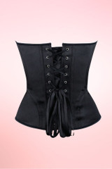 Black Satin Bustier Corset Top