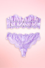 Tia Lavender Lace Lingerie Set.