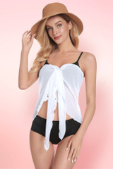White Tunic Beach Wrap Skirt Swimsuit Cover up