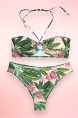 Zamboanguita Green Bandeau Two Piece Swimsuit - L