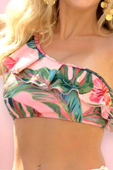 Montanita Pink One Shoulder Bikini Two Piece Swimsuit