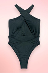 Mijas Black Keyhole One Piece Swimsuit