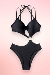 Black One Piece Monokini.