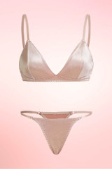 Maya Nude Satin Bra and Panty Set