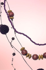 Cattleya Crochet Wooden Beaded Necklace