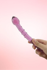 Purple Double End Glass Dildo Wand