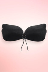 Drawstring Pushup Adhesive Cleavage Wing Bra