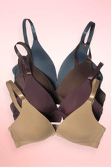 seamless wireless triangle cup T-shirt bra.