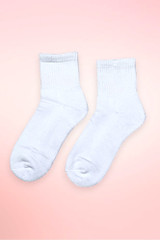 white crew socks.