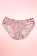 Double Side Strap Floral Lace Bikini Panty Underwear
