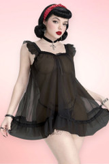 Black Sheer Babydoll.