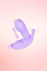 Benny Rechargeable Wearable Thrusting Panty Vibrator with Wireles Remote Control