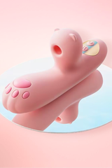Kawaii Cat Paw Rabbit Vibrator with Clitoral Suction & Heating, 10-Speed