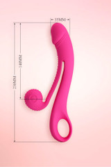 Jeff Pink Curved USB Charging Snail Rabbit Vibrator