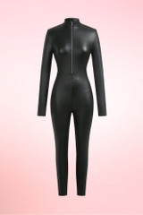 Agatha Faux Leather Bondage Catsuit 