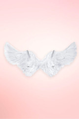 White Feather Angel Wings Halo Set