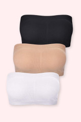 Tube Bra padded bandeau tops  actual product picture on a mannequin front view 