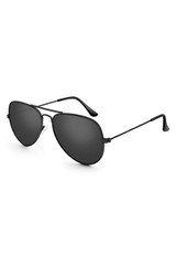 Black Police Military Aviator Shades with Metal Frame