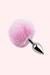 Pink Bunny Tail Butt Plug Anal