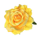 Yellow Rose Pin-up Hair Flower Clip Brooch - 