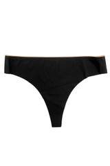 Seamless Laser Cut  Moisture Wicking Lined Barely There Thong 