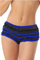 Blue black Ruffle Retro Boyshort