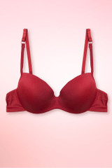 Red Seamless Tshirt Bra.