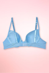 back of Powder Blue Seamless Tshirt Bra.