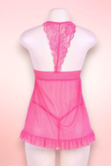 Tammy Pink Open Front Babydoll