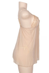 Beige Lucia Embroidered Open Front Babydoll Plus Size