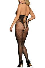 Astrid Criss Cross Fencenet front Body Stockings