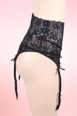 Gertie Retro High Waist Plus Size Lace Garter Belt