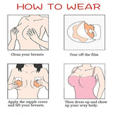 Nude Disposable Nipple Cover Adhesive Tape To Go Braless Backless Tops 5 pairs per pack